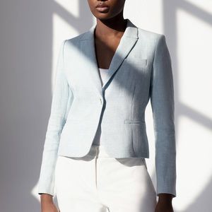 Judith and Charles blue linen blazer size 2/4